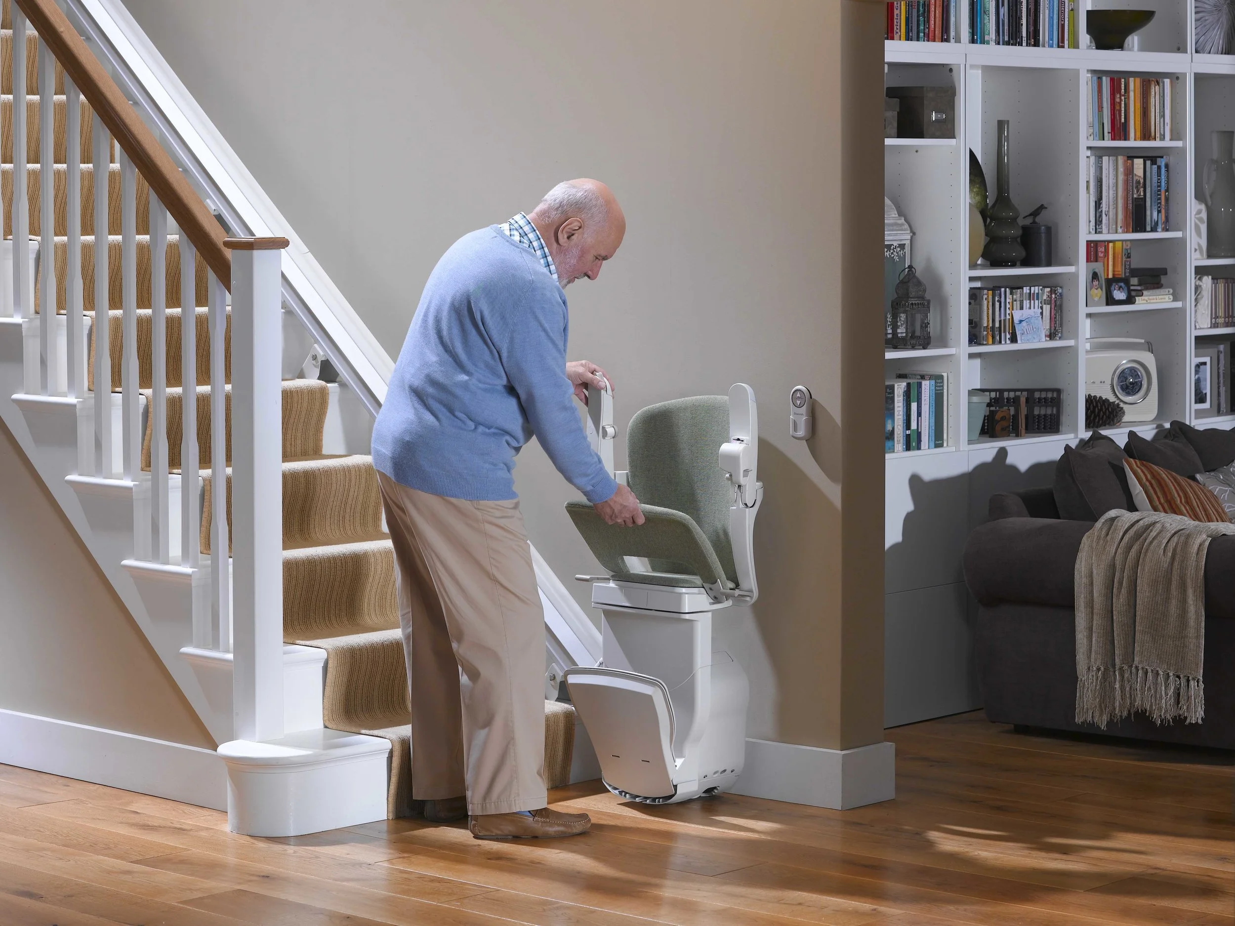Silla elevadora Stannah para una escalera recta